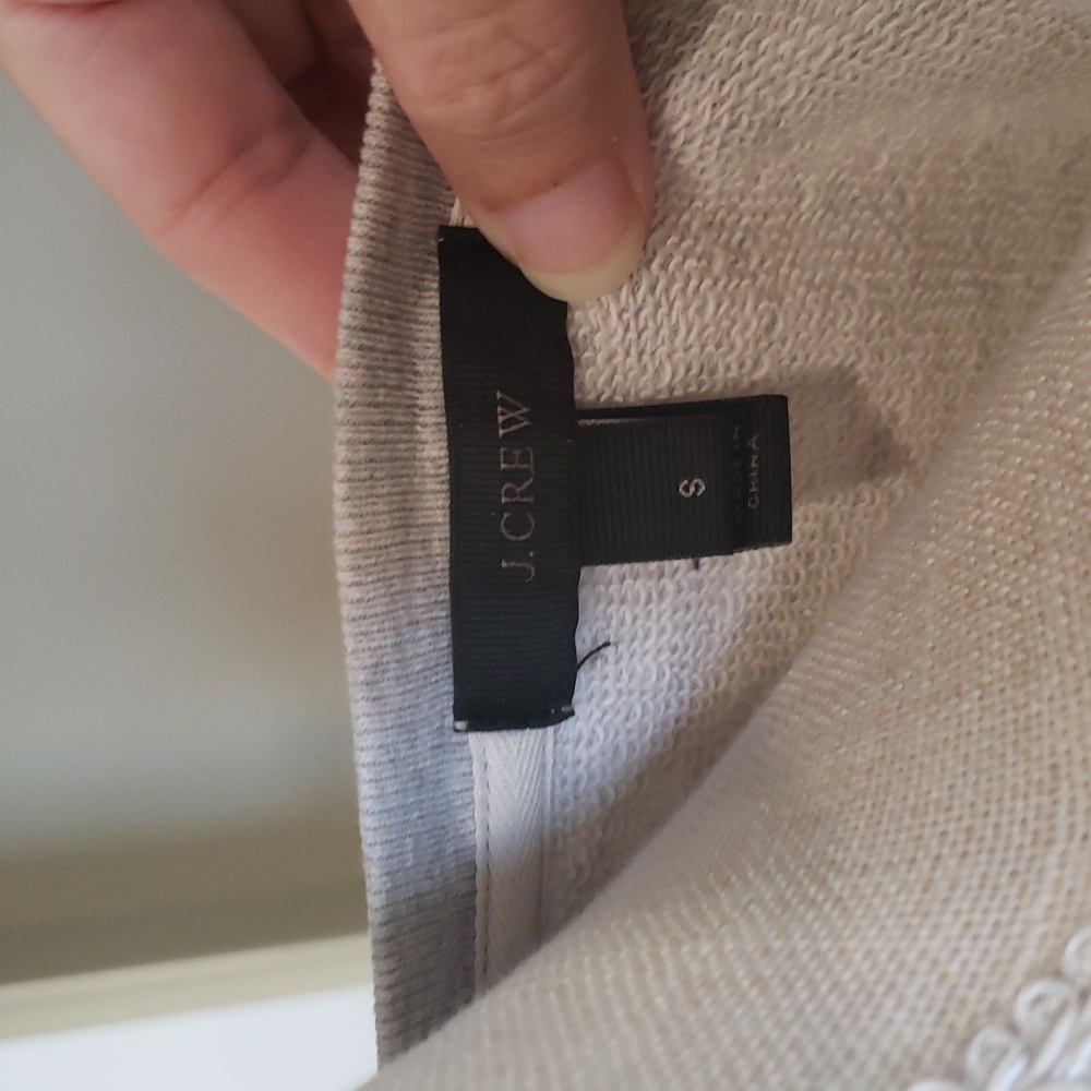 JCrew Ruffle Hem French Terry Sweatshirt - Picture 6 of 7